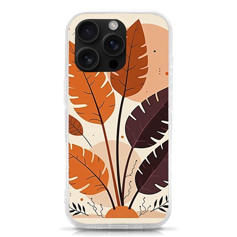 Leaves Boho Monster Nature iPhone 16 Pro TPU UV Print Case from ArtsNow.com Front