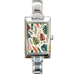 Leaves Autumn Rectangle Italian Charm Watch