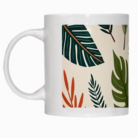 Leaves Autumn White Mug from ArtsNow.com Left