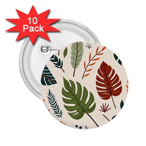 Leaves Autumn 2.25  Buttons (10 pack)  from ArtsNow.com Front