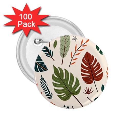 Leaves Autumn 2.25  Buttons (100 pack)  from ArtsNow.com Front