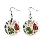 Leaves Autumn Mini Button Earrings