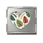 Leaves Autumn Mega Link Heart Italian Charm (18mm)