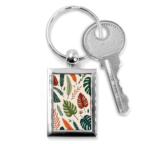 Leaves Autumn Key Chain (Rectangle) from ArtsNow.com Front