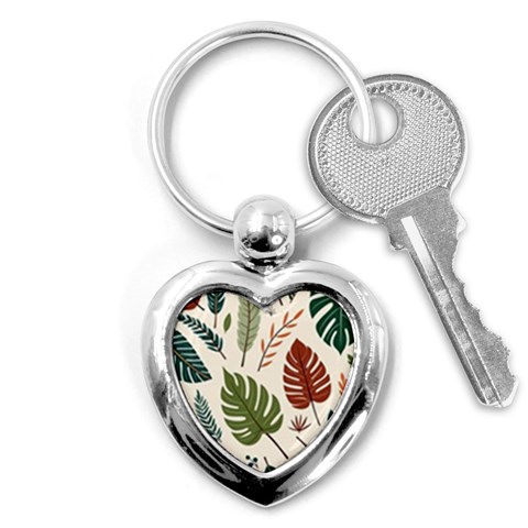 Leaves Autumn Key Chain (Heart) from ArtsNow.com Front