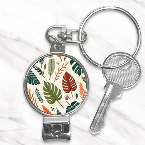 Leaves Autumn Nail Clippers Key Chain from ArtsNow.com Front