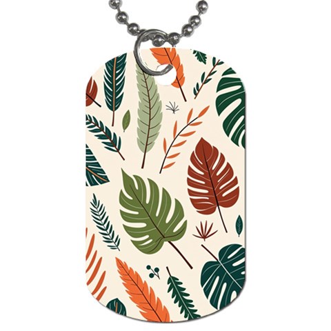 Leaves Autumn Dog Tag (One Side) from ArtsNow.com Front