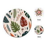 Leaves Autumn Playing Cards Single Design (Round)