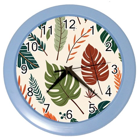 Leaves Autumn Color Wall Clock from ArtsNow.com Front