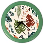 Leaves Autumn Color Wall Clock