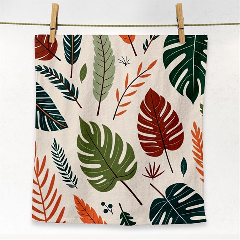 Leaves Autumn Face Towel from ArtsNow.com Front