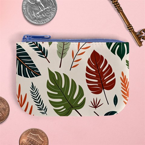 Leaves Autumn Mini Coin Purse from ArtsNow.com Front