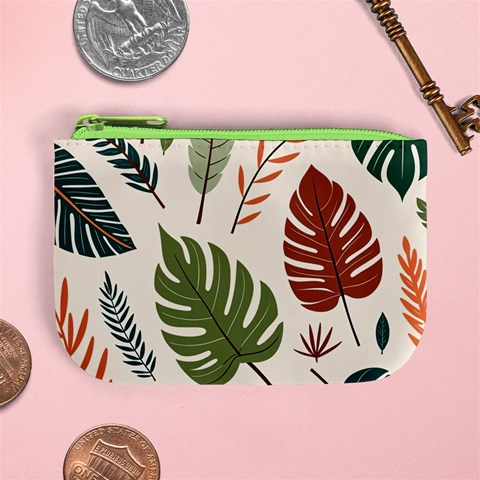 Leaves Autumn Mini Coin Purse from ArtsNow.com Front