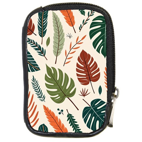 Leaves Autumn Compact Camera Leather Case from ArtsNow.com Front