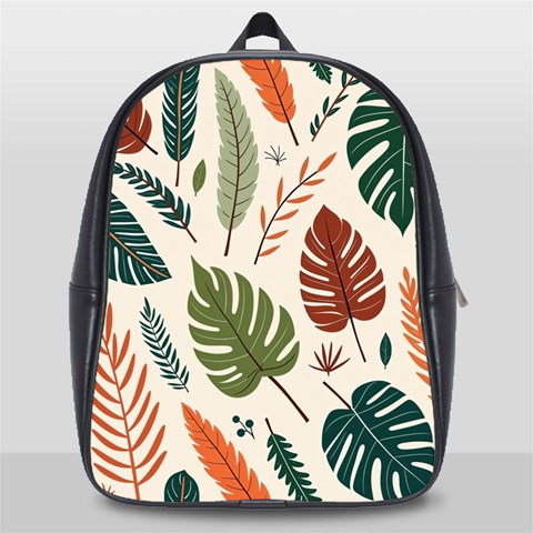 Leaves Autumn School Bag (Large) from ArtsNow.com Front