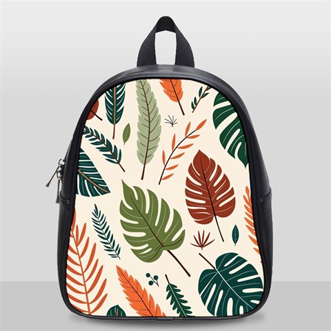 Leaves Autumn School Bag (Small) from ArtsNow.com Front