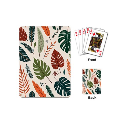 Leaves Autumn Playing Cards Single Design (Mini) from ArtsNow.com Back