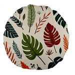 Leaves Autumn Large 18  Premium Round Cushions