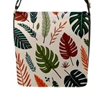 Leaves Autumn Flap Closure Messenger Bag (L)