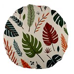 Leaves Autumn Large 18  Premium Flano Round Cushions