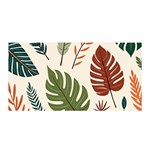 Leaves Autumn Satin Wrap 35  x 70 