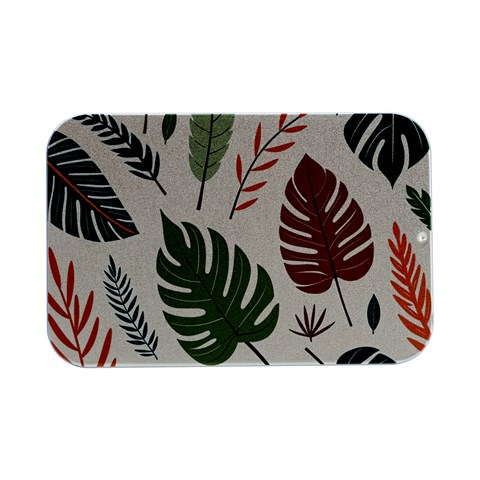 Leaves Autumn Open Lid Metal Box (Silver)   from ArtsNow.com Front