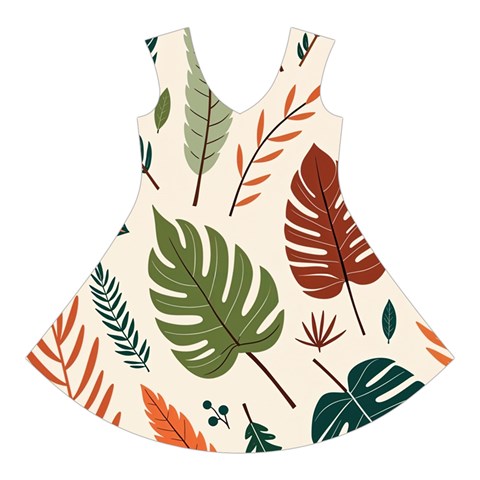 Leaves Autumn Short Sleeve V Front