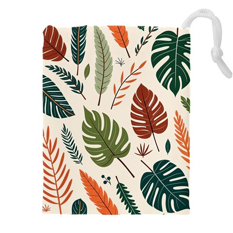 Leaves Autumn Drawstring Pouch (4XL) from ArtsNow.com Front