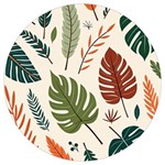 Leaves Autumn Round Trivet