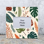 Leaves Autumn White Box Photo Frame 4  x 6 