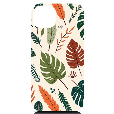 Leaves Autumn iPhone 14 Plus Black UV Print PC Hardshell Case from ArtsNow.com Front