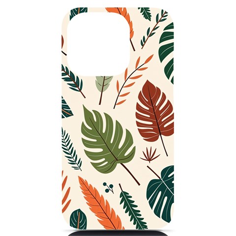 Leaves Autumn iPhone 14 Pro Black UV Print PC Hardshell Case from ArtsNow.com Front