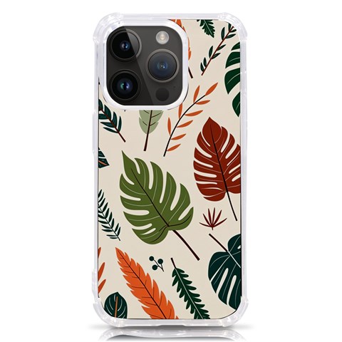 Leaves Autumn iPhone 14 Pro TPU UV Print Case from ArtsNow.com Front