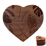 Leaves Autumn Heart Wood Jewelry Box