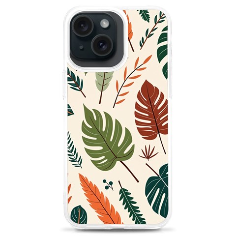 Leaves Autumn iPhone 15 Plus TPU UV Print Case from ArtsNow.com Front