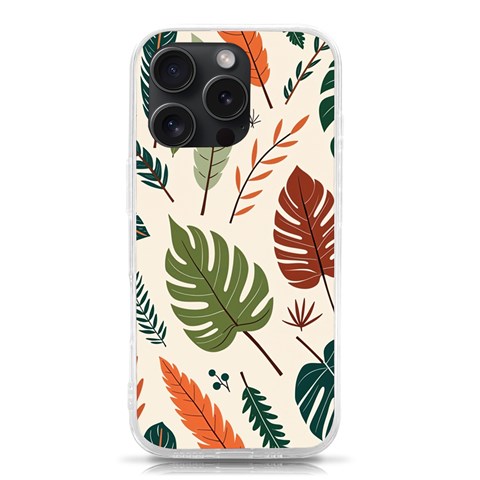 Leaves Autumn iPhone 15 Pro TPU UV Print Case from ArtsNow.com Front