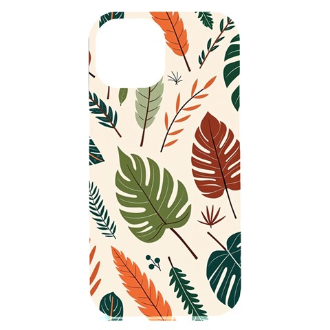 Leaves Autumn iPhone 15 Plus Black UV Print PC Hardshell Case from ArtsNow.com Front