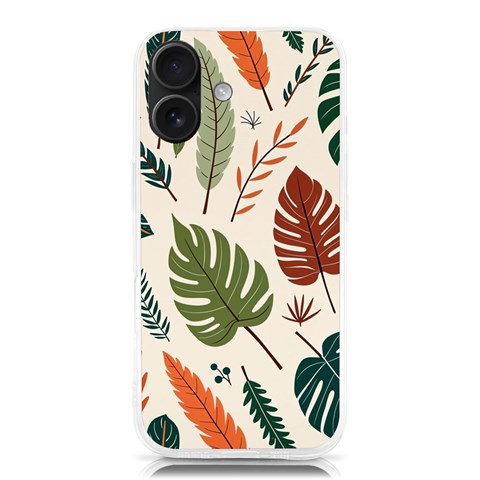 Leaves Autumn iPhone 16 TPU UV Print Case from ArtsNow.com Front