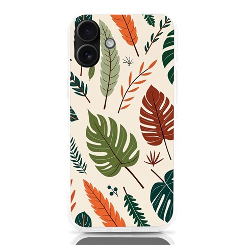 Leaves Autumn iPhone 16 Plus TPU UV Print Case from ArtsNow.com Front