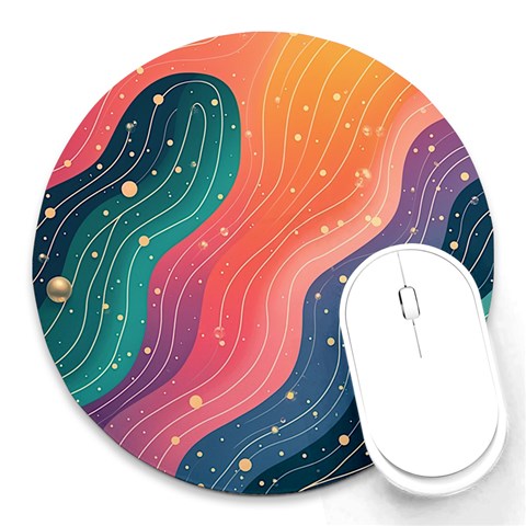 Art Abstract Pattern Round Mousepad from ArtsNow.com Front