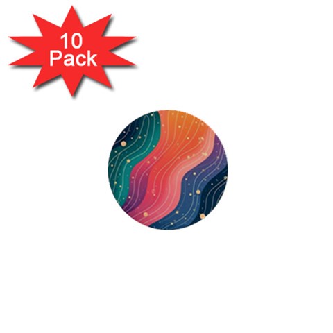 Art Abstract Pattern 1  Mini Buttons (10 pack)  from ArtsNow.com Front