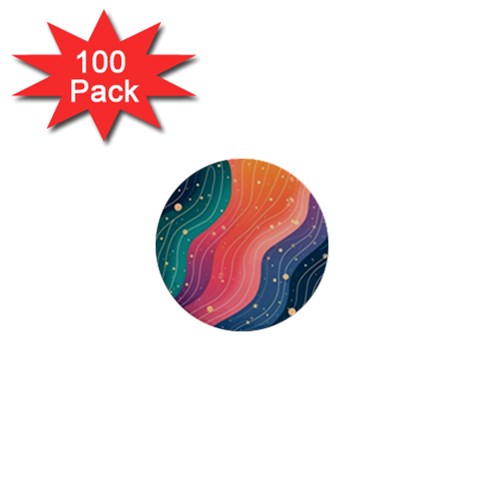 Art Abstract Pattern 1  Mini Buttons (100 pack)  from ArtsNow.com Front