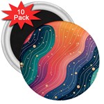 Art Abstract Pattern 3  Magnets (10 pack) 