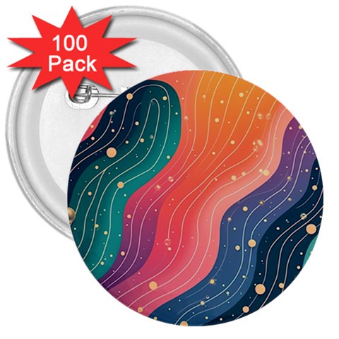 Art Abstract Pattern 3  Buttons (100 pack)  from ArtsNow.com Front