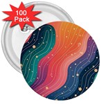 Art Abstract Pattern 3  Buttons (100 pack) 