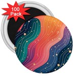 Art Abstract Pattern 3  Magnets (100 pack)