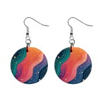 Art Abstract Pattern Mini Button Earrings