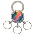 Art Abstract Pattern 3-Ring Key Chain