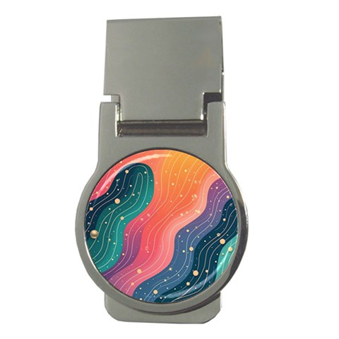 Art Abstract Pattern Money Clips (Round)  from ArtsNow.com Front