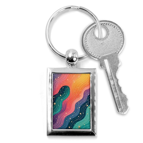 Art Abstract Pattern Key Chain (Rectangle) from ArtsNow.com Front